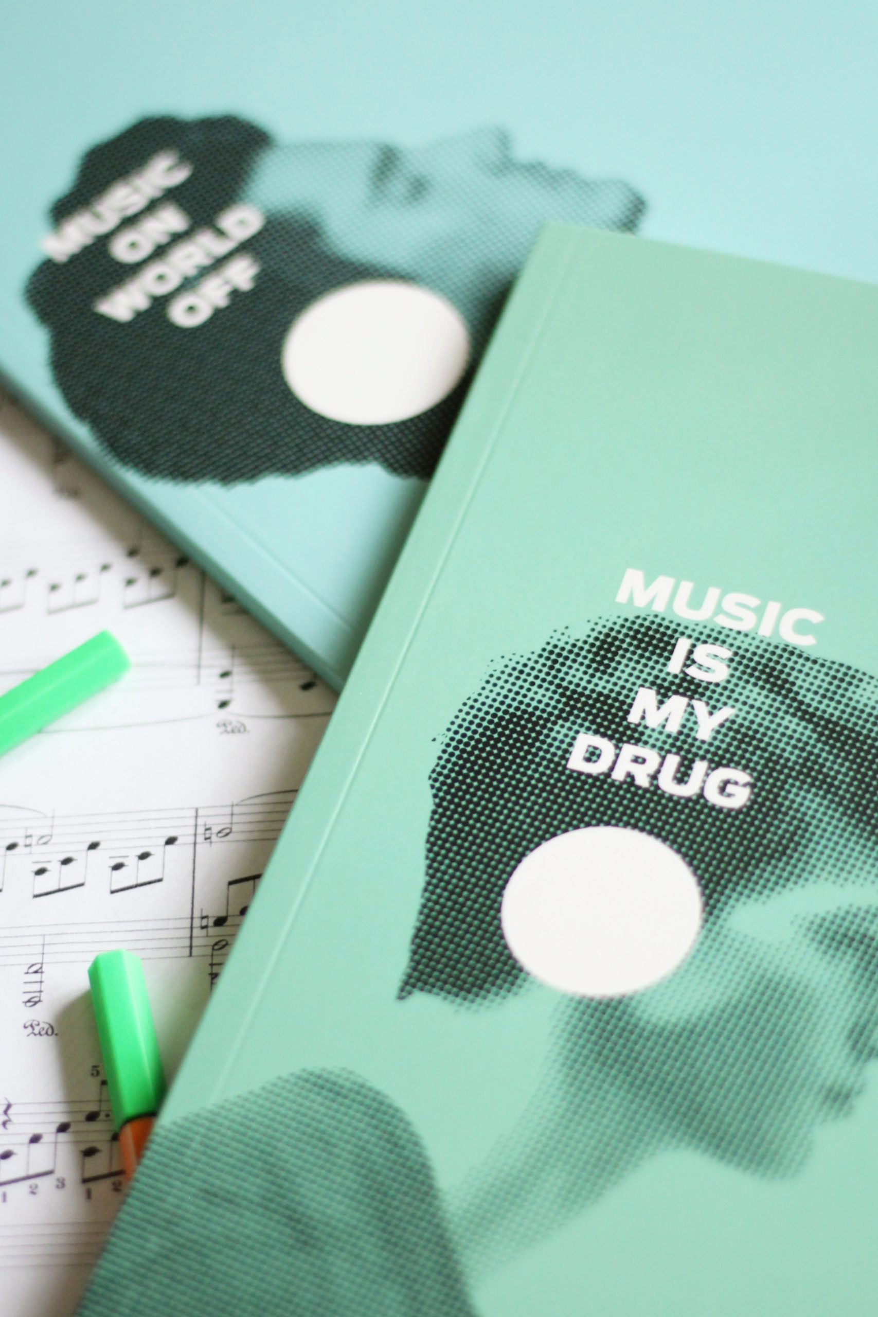 Буллет журнал / Блокнот с точками Music on & Music is (2 шт.) — изображение 3