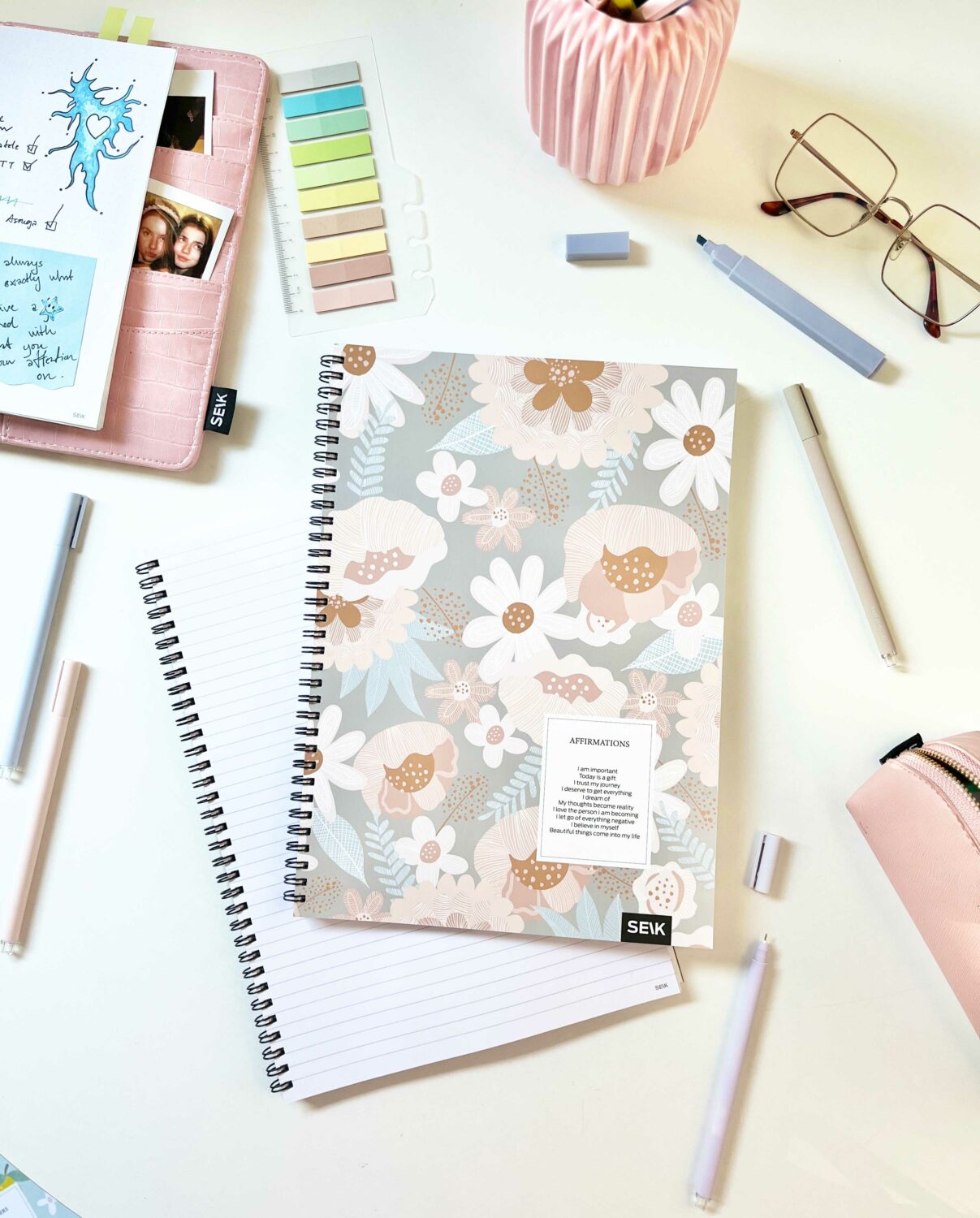 A4 Bullet Journal / Блокнот в точку со спиральным переплетом - аффирмации