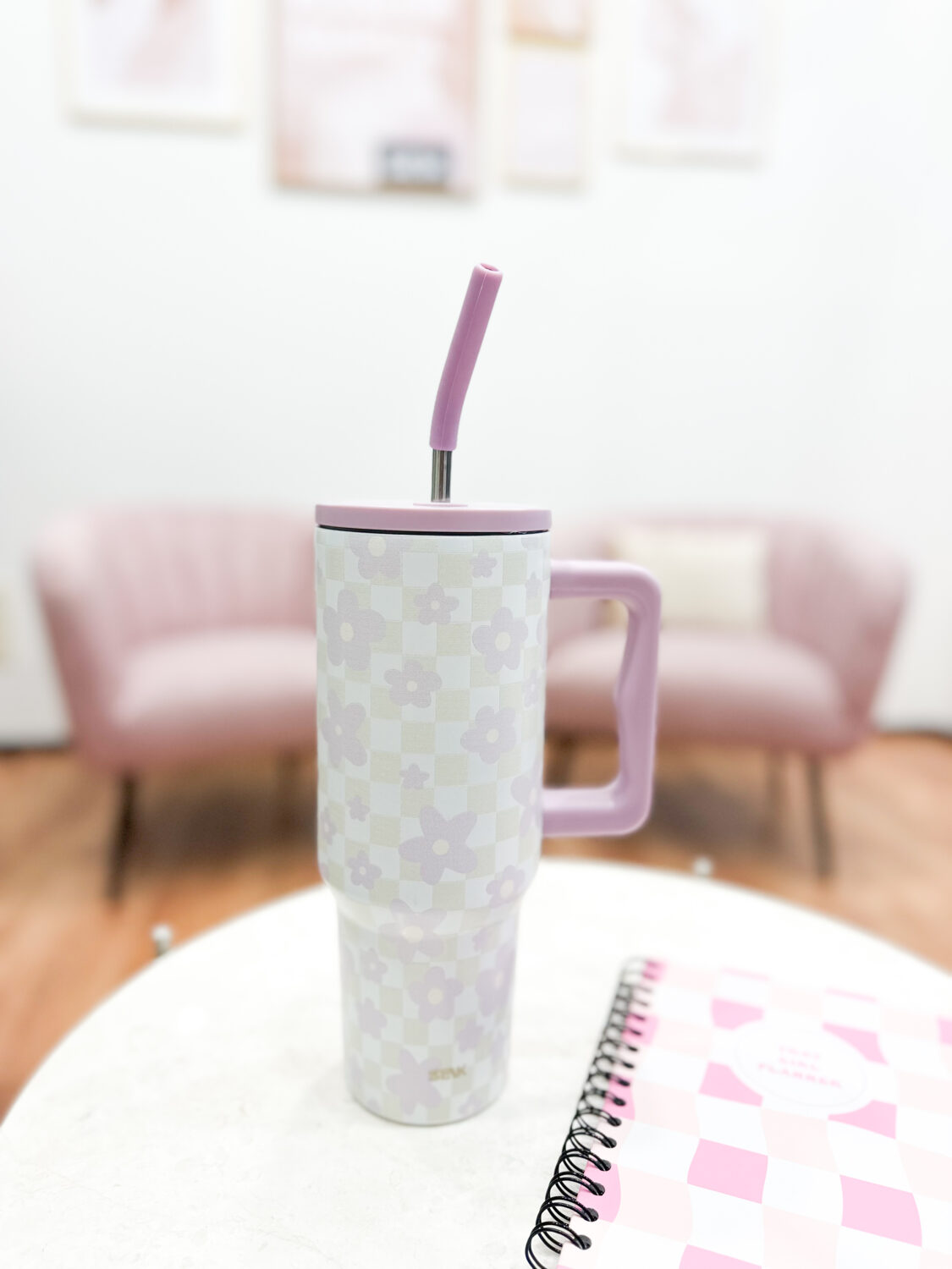 Термокружка Tumbler - цветы, 1200 мл — изображение 4