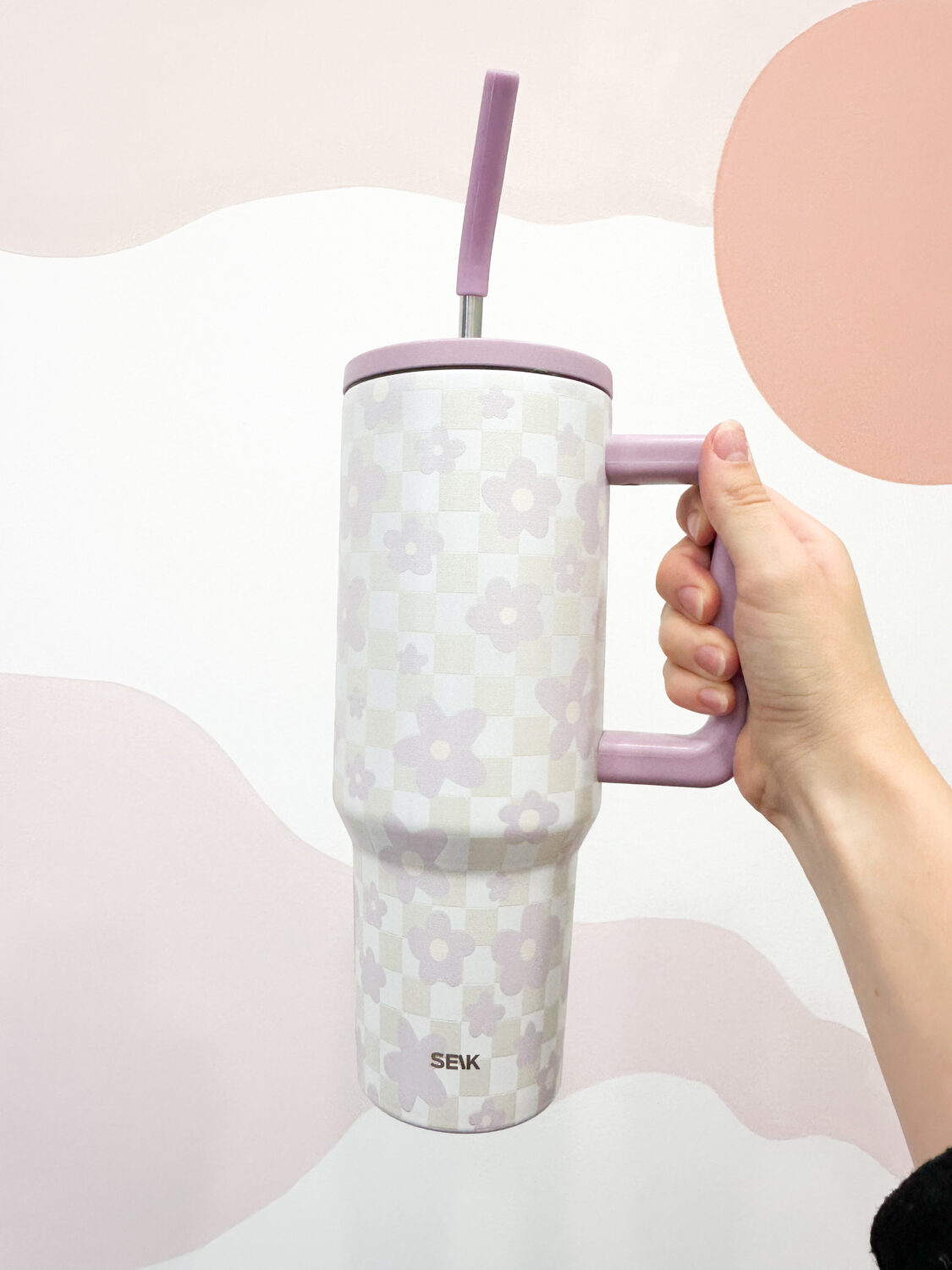Термокружка Tumbler - цветы, 1200 мл — изображение 2