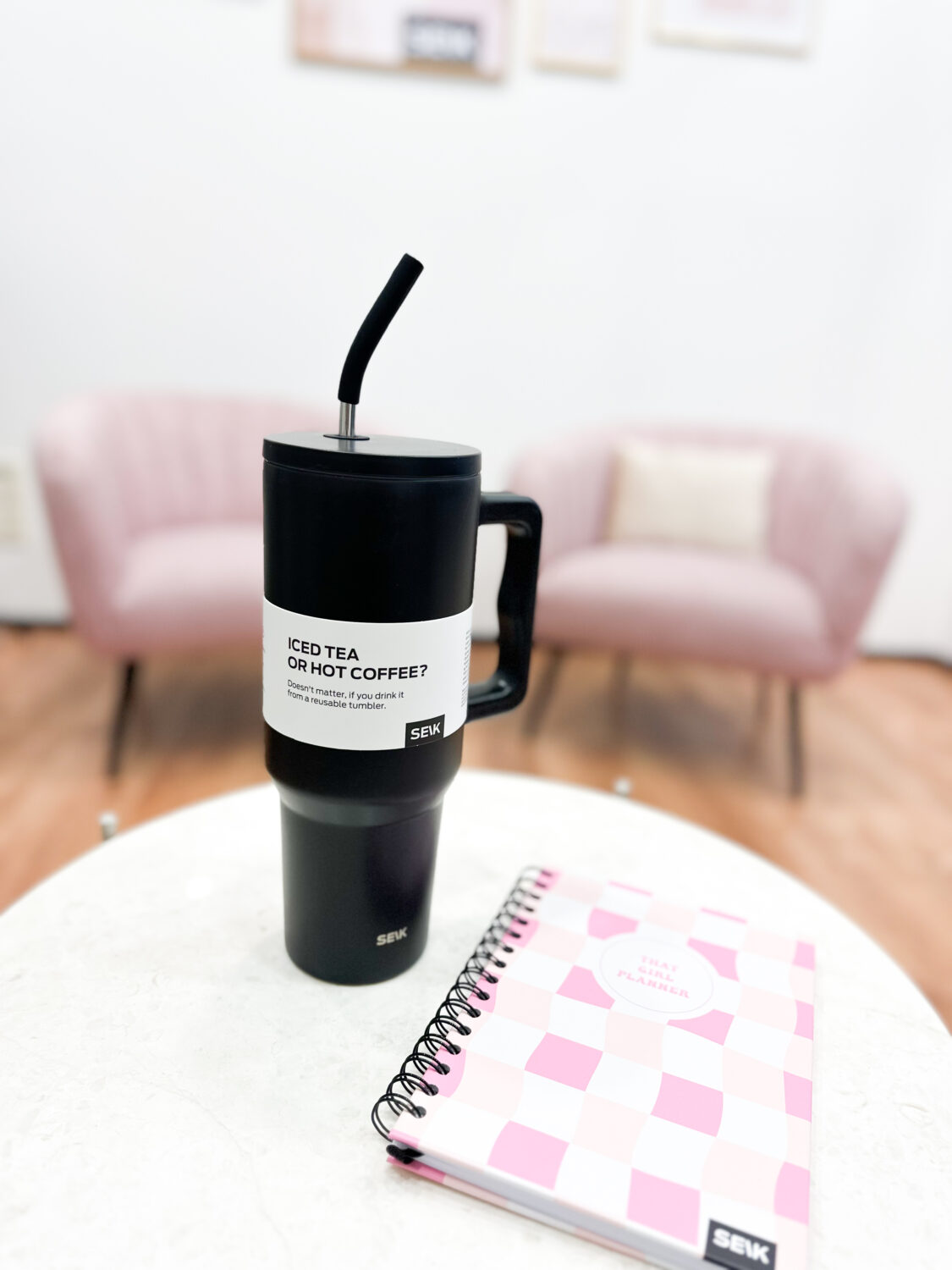 Термокружка Tumbler - полночный черный, 1200 мл — изображение 5