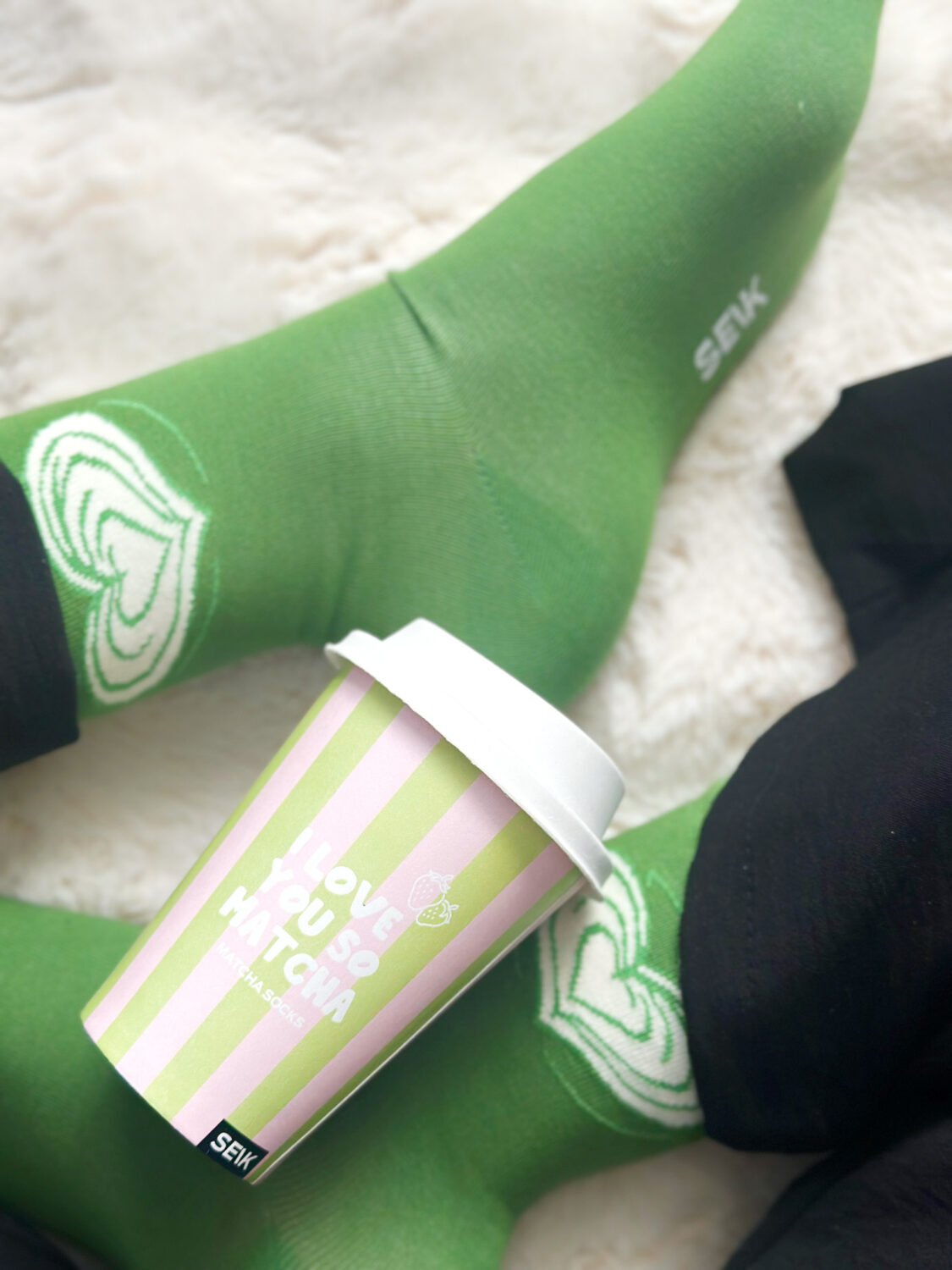 Носки I love you so Matcha